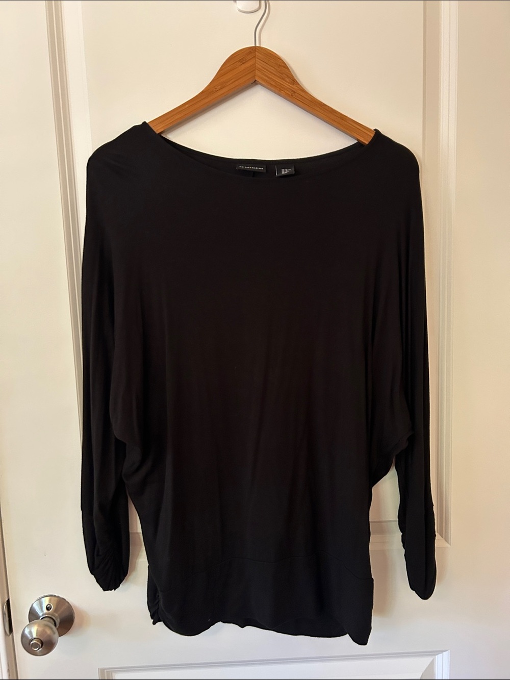mercer & madison Black Long Sleeve Dolman Top